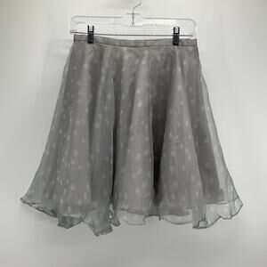 Rachel Antonoff Skirt Sz 6 Gray Polka Dot Organza Romantic Balletcore Whimsy NEW